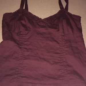 Maroon camisole tank top.